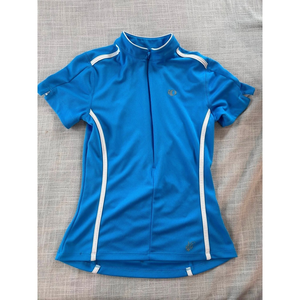 Pearl Izumi Cycling Jersey Womens Small Blue Short Sleeve Select Series Zip Top